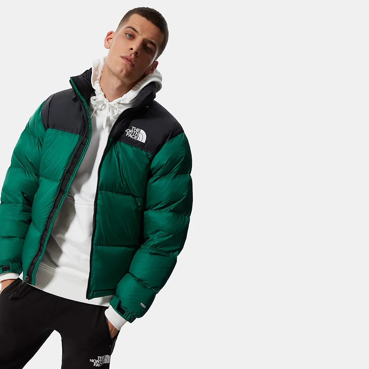 The North Face Women's 1996 Retro Nuptse Jacket - Evergreen / TNF Black